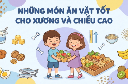 Những món ăn vặt tốt cho xương và chiều cao