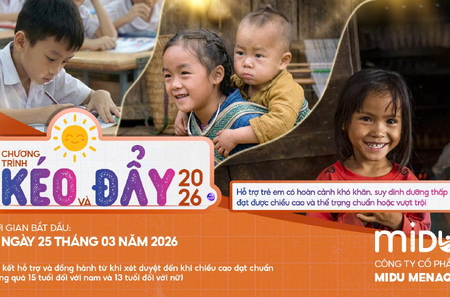 Chương trình "Kéo Và Đẩy 2026": Hành trình thay đổi tầm vóc cho trẻ em thấp còi có hoàn cảnh khó khăn
