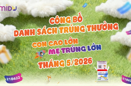 Công bố danh sách trúng thưởng chương trình "Con cao lớn - Mẹ trúng lớn" tháng 5/2026