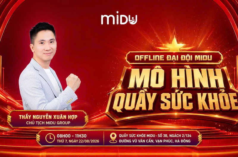 CÙNG CHỜ ĐÓN NGÀY HỘI OFFLINE ĐẠI ĐỘI VÀ THAM QUAN MÔ HÌNH QUẦY SỨC KHỎE MIDU!